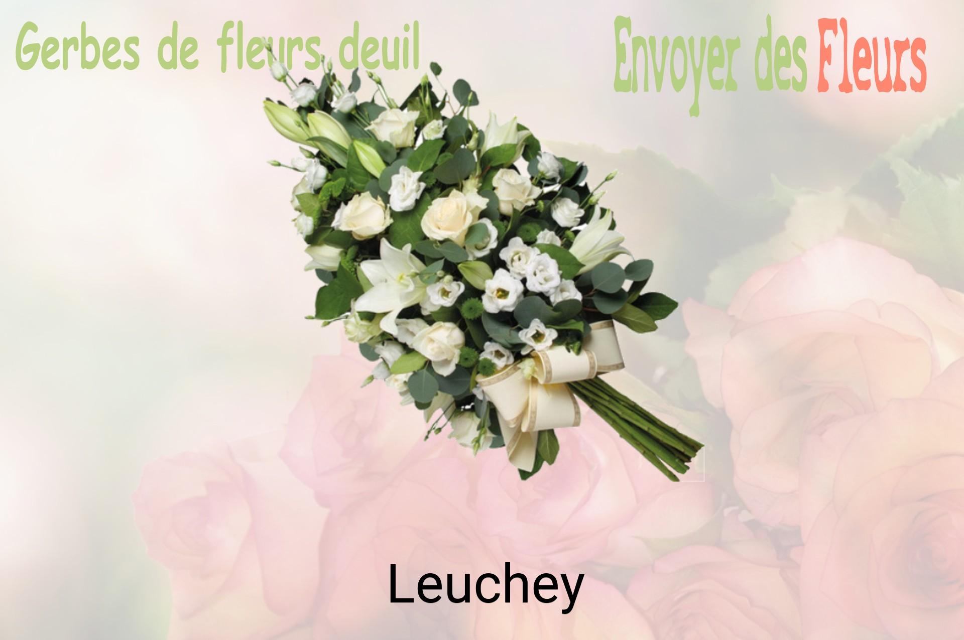 Gerbe de fleurs de deuil livrée à Leuchey